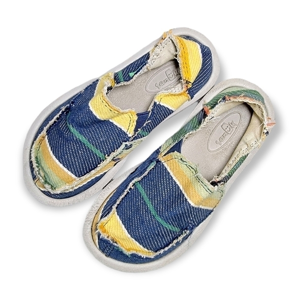 Sanuk Lil Donny Canvas Slip on Loafers Size 10 - Picture 2 of 16